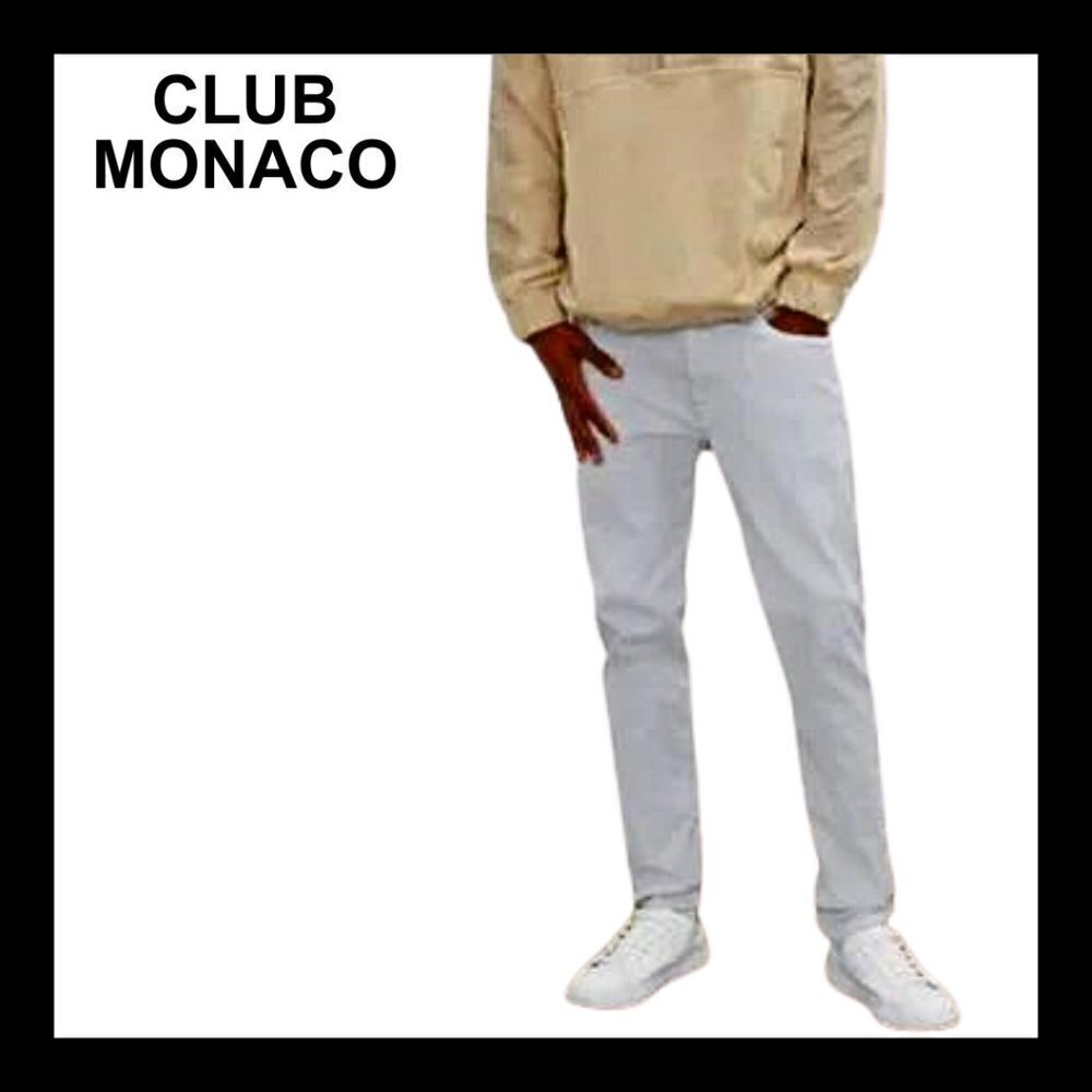 NWT CLUB MONACO Super slim Tea Lounge denim pants